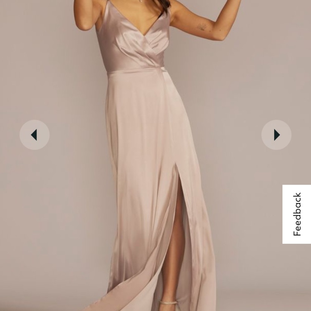 David’s Bridal Biscotti Bridesmaid Dress